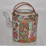 Chinese famille rose ceramic teapot