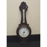 Antique oak case barometer