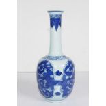 Chinese Kangxi blue & white vase