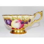 Aynsley fruit decorated display cup
