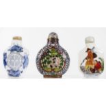 Three assorted Chinese snuff bottles