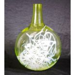 Kosta Boda signed art glass bottle vase