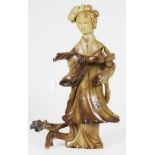 Chinese carved figure Woman Holding a Peach