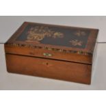 Antique timber writing slope/box