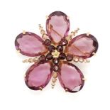 Swarovski flower brooch