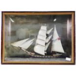 Victorian diorama of a navy sloop