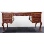 Louise XV style French oak desk