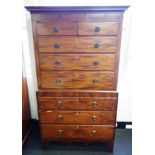 George III mahogany chest on chest