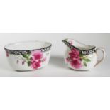 Royal Doulton 'Waratah' pattern creamer & sugar