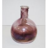 Alan Aston art glass bottle vase