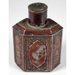 Vintage Chinese pewter tea caddy
