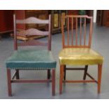 Georgian mahogany chair and a later side chair