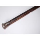 George V sterling silver topped walking cane