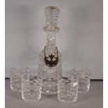Four Waterford 'Tralee' crystal whisky glasses