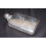 George V sterling silver whisky flask