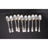 Set six George III sterling silver teaspoons