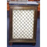 French marble top Boulle pier cabinet