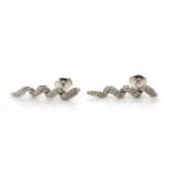 18ct white gold and diamond cluster earrings