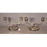Good pair Chinese sterling silver candelabrum