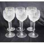 Set six Waterford 'Colleen' wine glasses