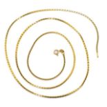 14ct yellow gold "snail"chain necklace