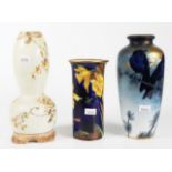 Three assorted Victorian ceramic vases