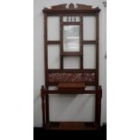 Edwardian oak hallstand