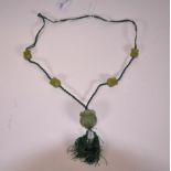 Chinese carved jade necklace