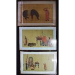 Three framed Chinese scenes