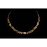 18ct yellow gold and diamond necklace