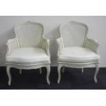 Pair of Louis XV style armchairs