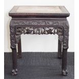 Antique Chinese marble top stand / table