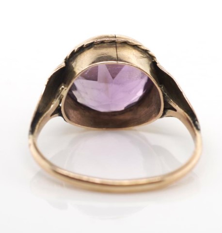 Rose gold and amethyst ring - Image 4 of 4