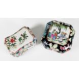 Two antique Chinese polychrome trinket boxes