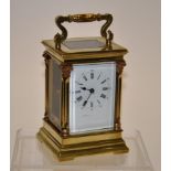 French brass carriage clock