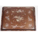 Chinese mother of pearl inlaid tray