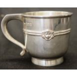 Sterling silver christening mug