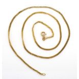 9ct yellow gold curb link chain necklace
