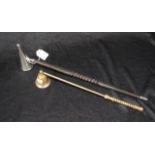 Vintage baleen & silver plate candle snuffer