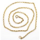 9ct yellow gold belcher chain necklace