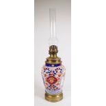 Vintage Imari pattern banquet fuel lamp