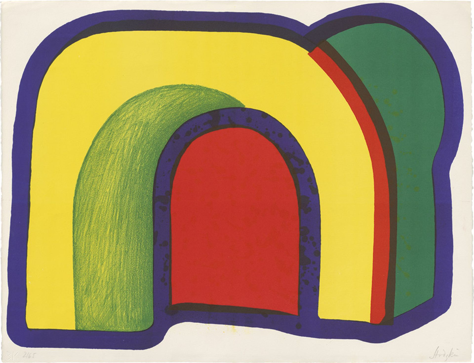 Hodgkin, Howard: Arches (Composition With Red) Arches (Composition With Red) Farblithographie auf