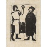 Nolde, Emil: Theater Theater Lithographie auf Japan. 1911. 15,3 x 10,5 cm (30,2 x 20,3 cm). Signiert