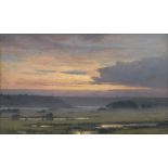 Bredsdorff, Johan Ulrik: Landschaft bei Sonnenuntergang Landschaft bei Sonnenuntergang Öl auf