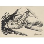 Boccioni, Umberto: Schnelligkeit Schnelligkeit Lithographie auf gelblichem Velin. Um 1914. 21 x 30,8