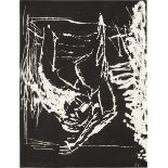 Baselitz, Georg: Frau im Fenster Frau im Fenster Holzschnitt auf Offsetpapier. 1981. 65 x 49,5 cm.