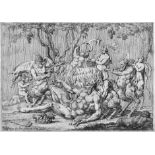 Galestruzzi, Giovanni Battista: Bacchanal Bacchanal. Radierung. 14,6 x 20,5 cm. B. XXI, S. 85, 15.