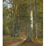 Sigumfeldt, Hermann Carl: Waldweg bei Iselingen Waldweg bei Iselingen. Öl auf Leinwand. 40 x 46