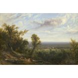 Englisch: 19. Jh. Weite Landschaft mit Blick auf ein Herrenhaus 19. Jh. Weite englische Landschaft