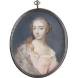 Cooper, Samuel - Schule: Bildnis einer jungen Frau mit langem braunen Haar, im rosa farbenen Kleid